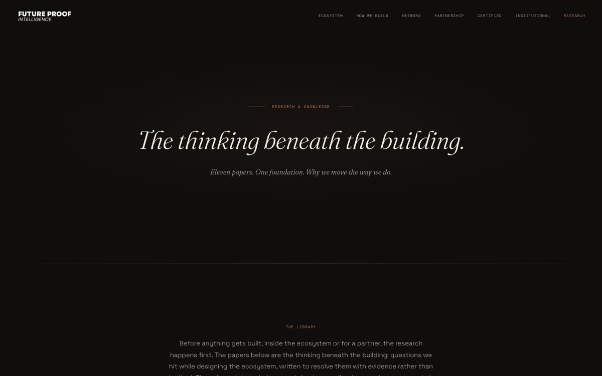 The Future Proof research library of original papers