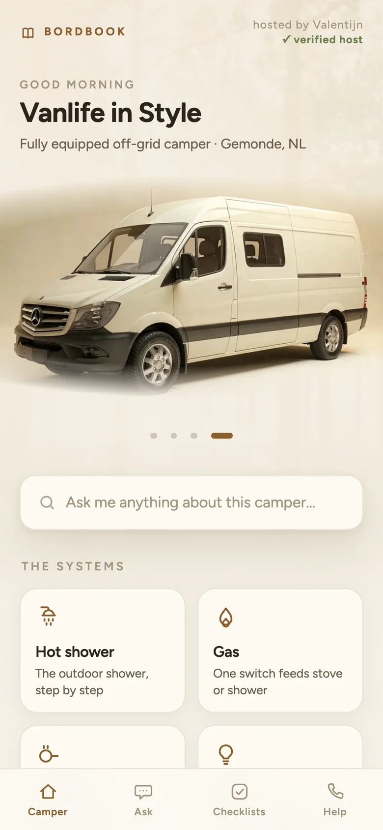 Bordbook, a camper's living manual
